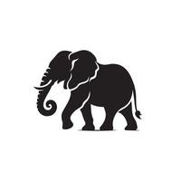 elefante silhouette isolato su bianca sfondo. elefante logo. vettore