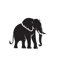 elefante silhouette isolato su bianca sfondo. elefante logo. vettore