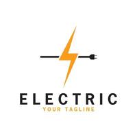 fulmine design elemento logo elettrico energia energia e tuono elettrico simbolo concetto design vettore