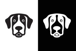 cane testa logo simbolo logotipo design icona astratto minimo. silhouette cane testa icona . vettore