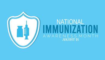 nazionale immunizzazione consapevolezza mese è osservato ogni anno su agosto.banner design modello illustrazione sfondo design. vettore