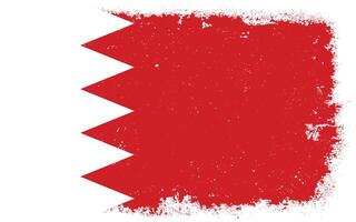 Vintage ▾ piatto design grunge bahrain bandiera sfondo vettore