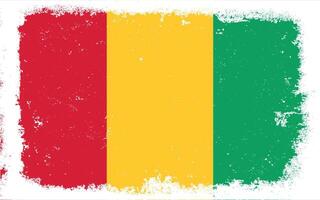 Vintage ▾ piatto design grunge Guinea bandiera sfondo vettore