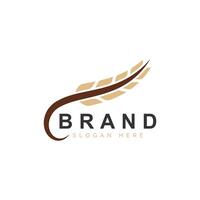 Grano grano per forno, pane, logo design icona illustrazione vettore