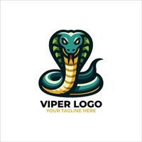 eccezionale vipera portafortuna logo design vettore