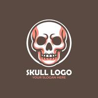 semplice cranio logo design vettore