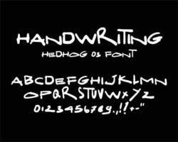 alfabeto calligrafico scritto a mano. la tipografia vettoriale creativa può essere utilizzata per disegni, poster, inviti, stampe, ecc. Caratteri naturali nei disegni a mano.