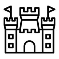 sabbia castello linea icona design vettore