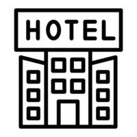 Hotel linea icona design vettore
