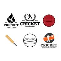 impostato di cricket logo o calcio club cartello distintivo. vettore