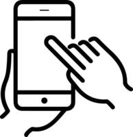 mano con dito icona simbolo Immagine per gesto illustrazione vettore