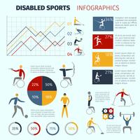 Infographics di sport disabili vettore