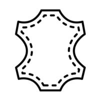 design dell'icona della linea in pelle vettore