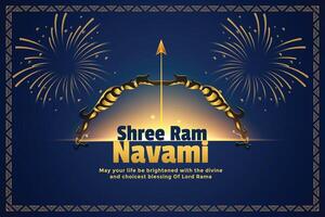 Shree montone navami indù Festival carta sfondo vettore