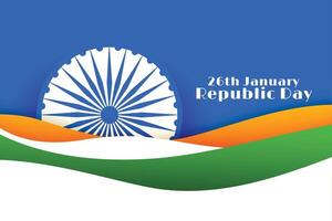 26th gennaio contento repubblica giorno di India concetto sfondo vettore