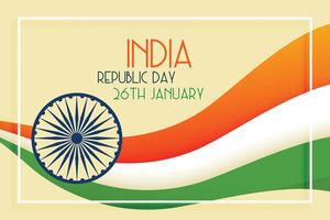 indiano repubblica giorno bandiera concetto design bandiera vettore
