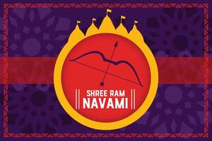 Shree montone navami Festival celebrazione concetto sfondo vettore