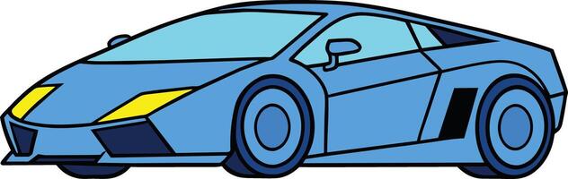 moderno blu gli sport auto icona simbolo vettore