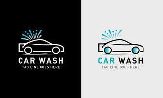 auto lavare icona, acqua far cadere auto campione simbolo, logo design illustrazione concetto idea vettore