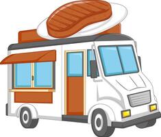 barbecue camion veloce consegna servizio o cibo Festival vettore