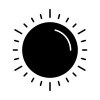 icona del glifo del sole vettore