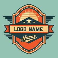 logo emblema Vintage ▾ per il tuo marca identità, classico e retrò vettore