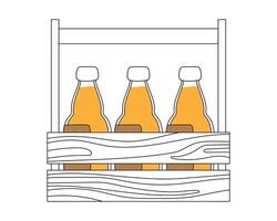semplice birra su grande dimensione semplice disegno, birra su tazza, barile e bottiglia modello design vettore