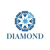 diamante logo gioielleria icona vettore