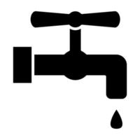 icona del glifo del rubinetto vettore