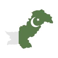 Pakistan carta geografica su bianca sfondo vettore