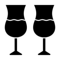 icona del glifo con bevande vettore