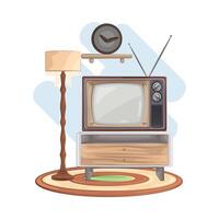illustrazione di vecchio televisione vettore