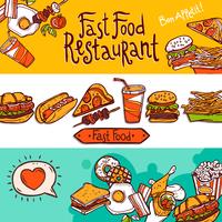 Banner fast food vettore