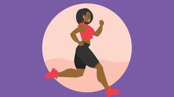 femmina personaggio fare gli sport e attività illustrazione vettore