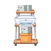 illustrazione di stampante vettore