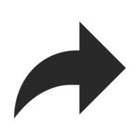 mossa inoltrare freccia pulsante icona azione illustrazione vettore
