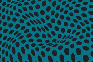 semplice astratto nero colore polka cerchio punto ondulato distorcere modello su mare verde colore sfondo un' blu e nero macchiato ombrello è nel un' blu sfondo vettore
