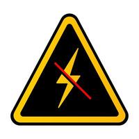 energia blackout. elettricità cartello e simbolo vettore