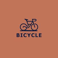 semplice bicicletta logo design con polka punti, logo modello vettore