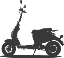 silhouette elettrico scooter pieno nero colore solo vettore