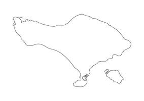 isolato semplificato illustrazione icona con nero schema silhouette di bali e nusa Penida, Indonesia isola, carta geografica. bianca sfondo vettore