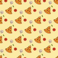 Pizza pezzi senza soluzione di continuità modello design vettore