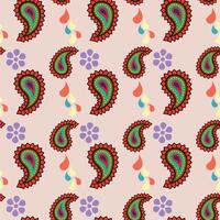 festa divertimento con paisley senza soluzione di continuità modello design vettore