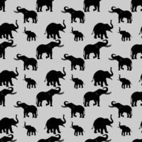 elefanti silhouette senza soluzione di continuità modello design vettore