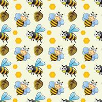 occupato miele api senza soluzione di continuità modello design vettore