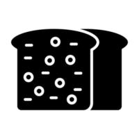 icona del glifo del pane vettore