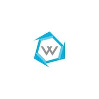 lettera w professionale logo icona per Tech attività commerciale vettore