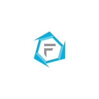 lettera f professionale logo icona per Tech attività commerciale vettore