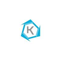 lettera K professionale logo icona per Tech attività commerciale vettore