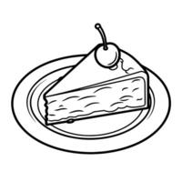 gustoso schema icona di un' formaggio torta per salato disegni. vettore